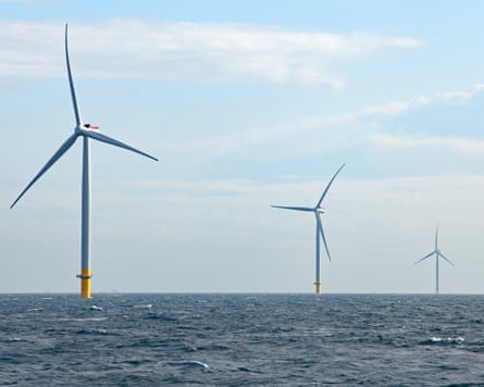 Turbines in the Hornsea 1 windfarm off the Yorkshire coast