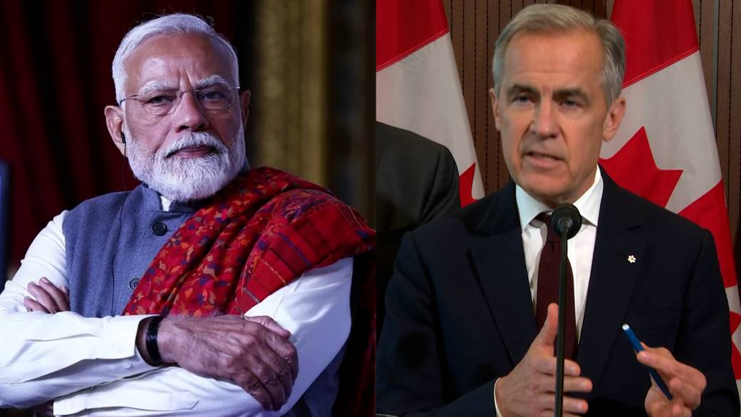 Click to play video: 'Carney asked if he believes Modi was involved in murder of B.C. Sikh leader Hardeep Singh Nijjar'