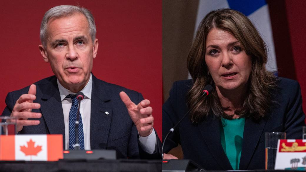 Click to play video: 'Decarbonized oil in Canada’s ‘best interest’: Carney talks pipelines after meeting with premiers'