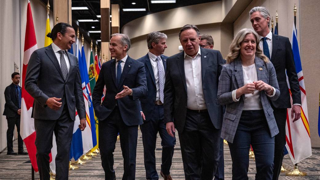 Click to play video: 'Carney, Canadian premiers united on ‘nation-building’ projects, but do not list them'