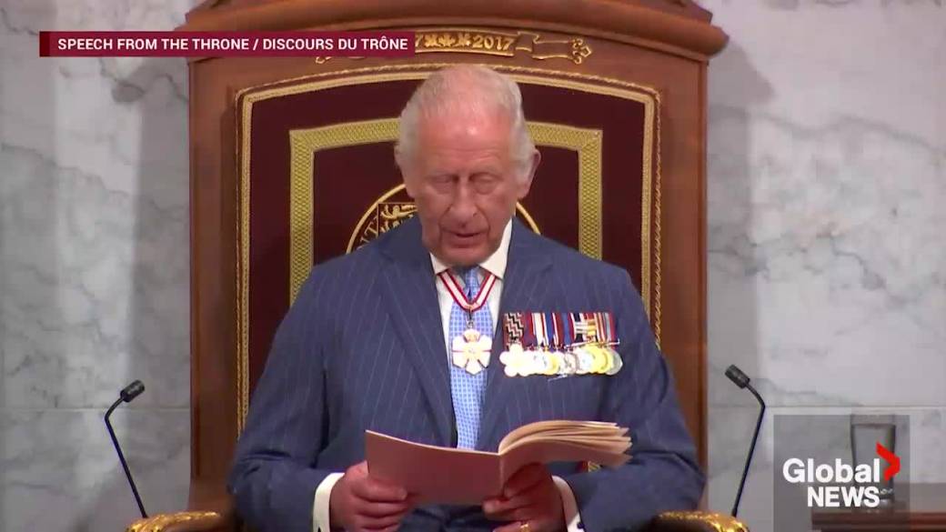 Click to play video: 'Throne speech: King Charles says Canada will enhance border security, stop flow of fentanyl'