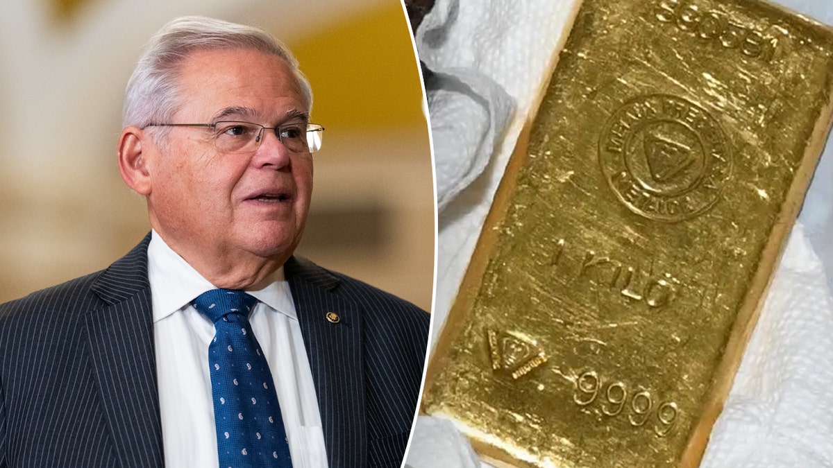 Menendez and gold bar