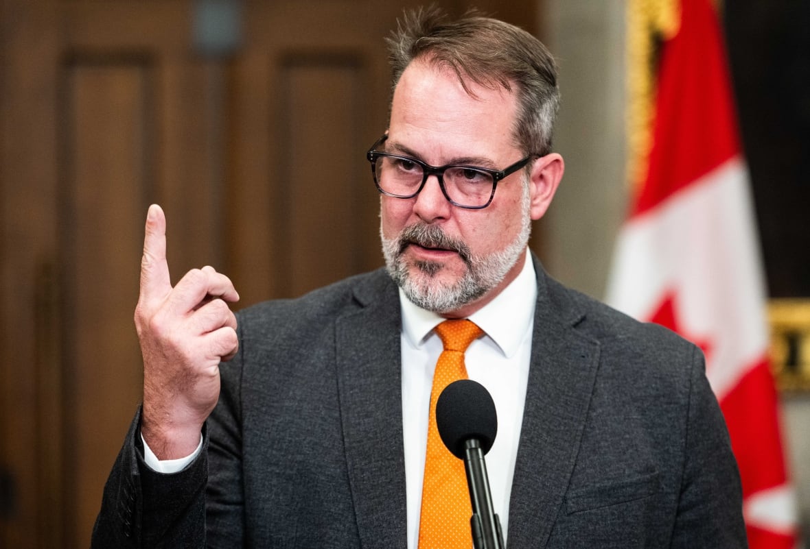 NDP MP Alexandre Boulerice speaks in the Foyer of the House of Commons on Parliament Hill in Ottawa, on Wednesday, Oct. 9, 2024.