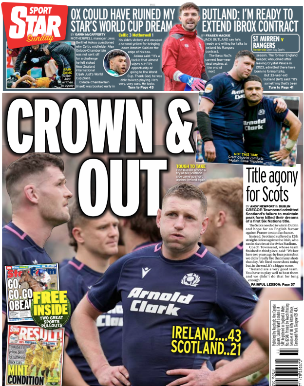 Star On Sunday back page
