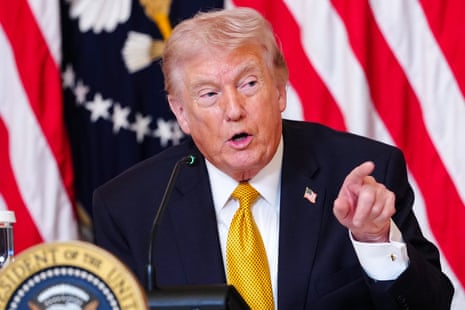 Trump says he is ‘not happy’ with UK as he criticises Starmer for being overly reliant on advisers – as it happened