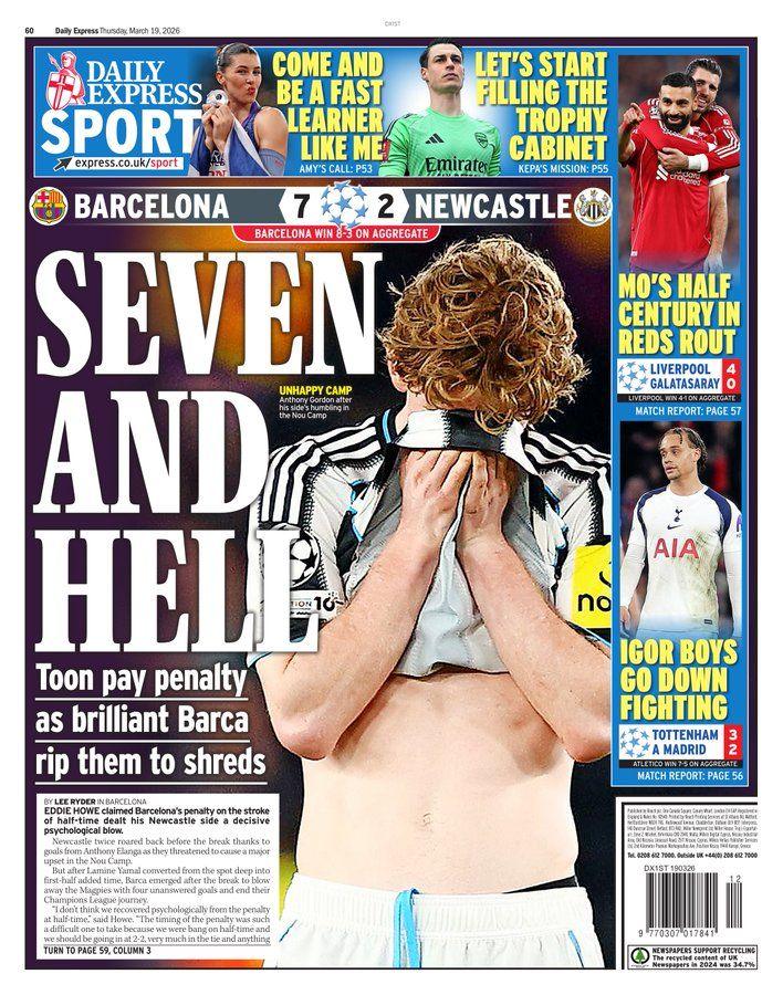 Daily Express back page