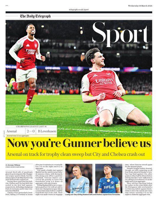 Daily Telegraph back page