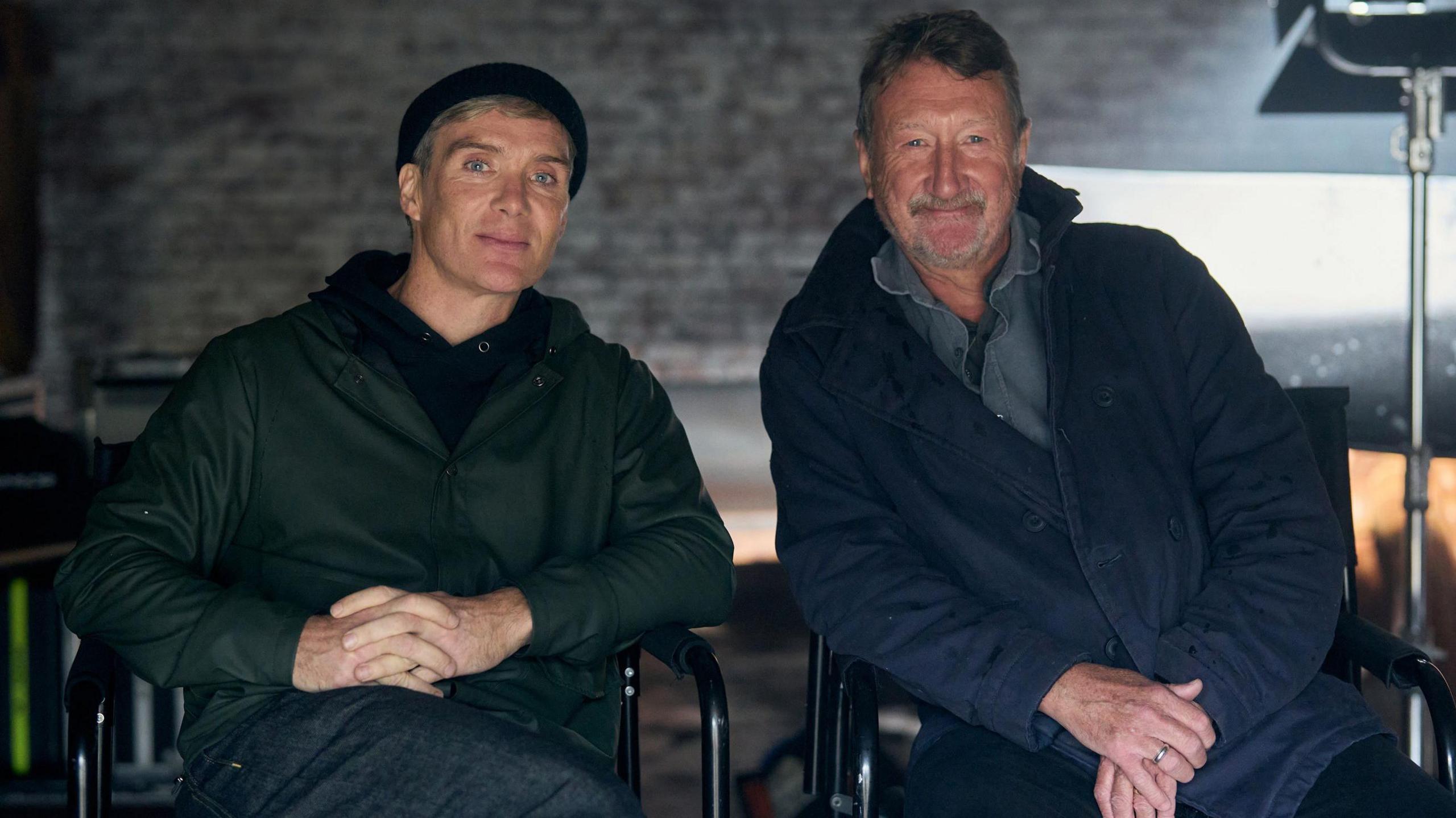 Peaky Blinders star Cillian Murphy (left) and the show's creator Steven Knight