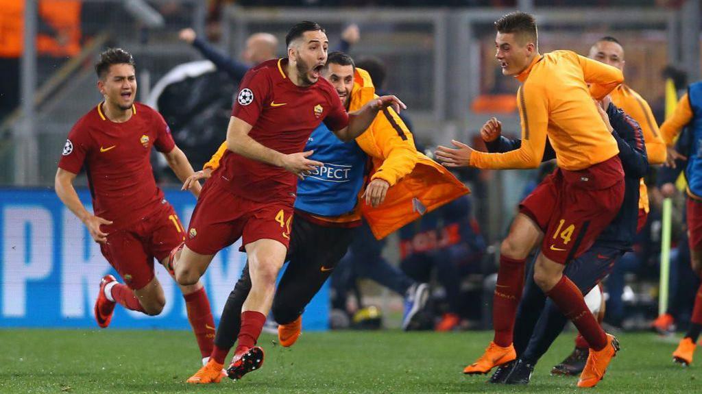 Roma score against Barcelona