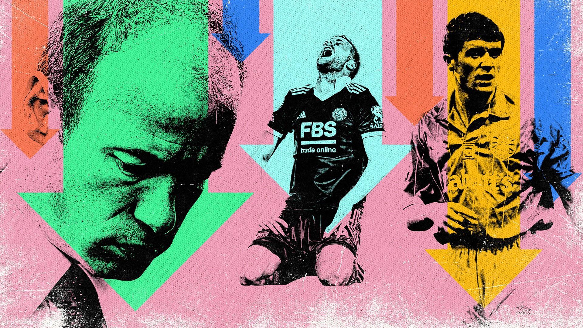 Graphic of Alan Shearer, Jamie Vardy and Roy Keane