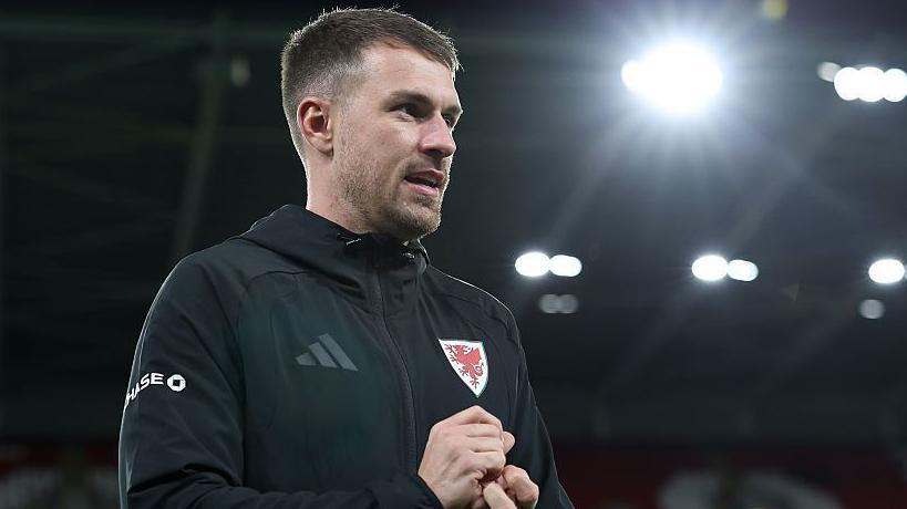 Wales' Aaron Ramsey before a Wales game