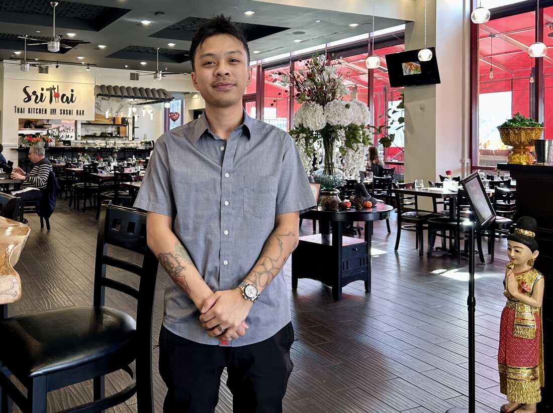 Nathan Chanthavong manages Sri Thai restaurant in Atlanta, which saw a drop in catering orders in 2025 from the CDC campus across the street.