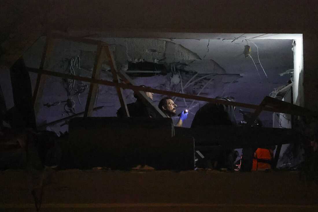 An apartment damaged by a missile strike is seen in Ramat Gan, in the outskirts of Tel Aviv, Israel on March 18, 2026.